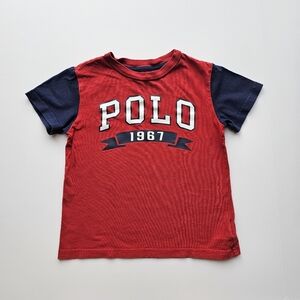 Polo by Ralph Lauren Boys Kids Red White & Blue Summer T-Shirt Tee - Size 5